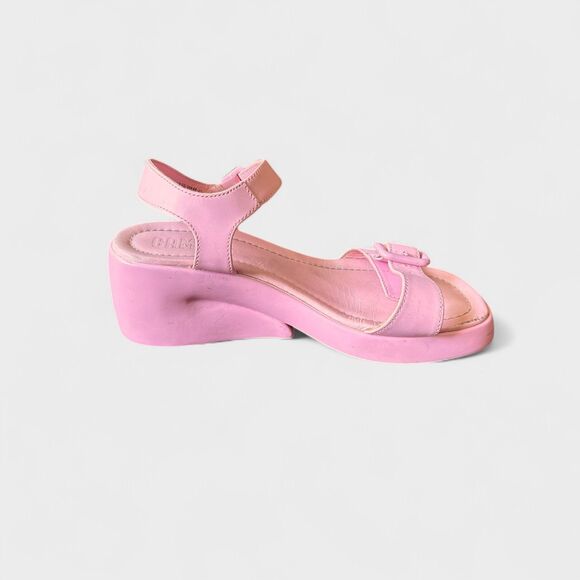 Camper Kaah Pink Slingback Wedge Sandals Women’s 7.5 US / 38 EU Chunky Heel - Picture 8 of 9